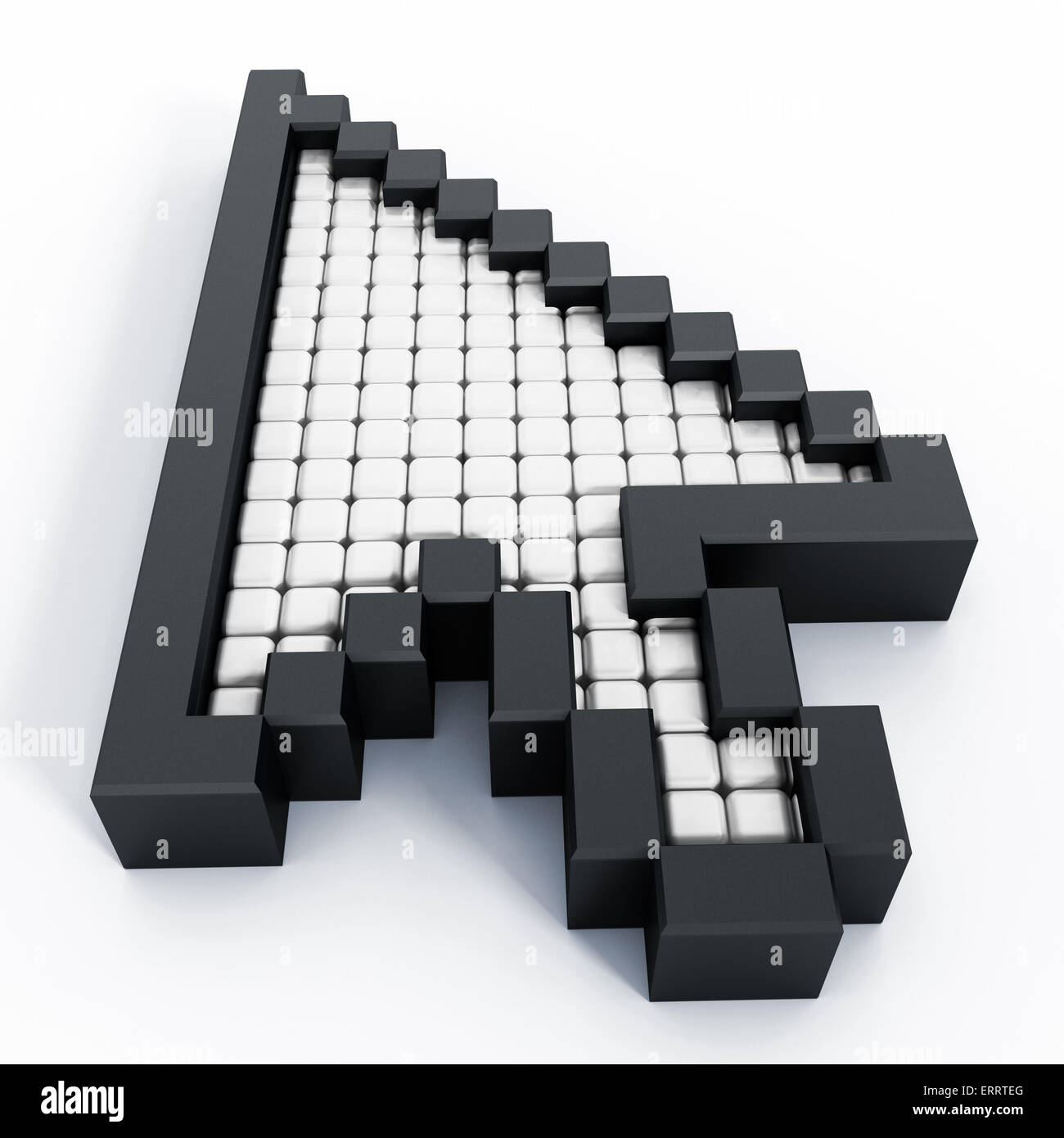Arrow cursor isolated on white background Stock Photo - Alamy