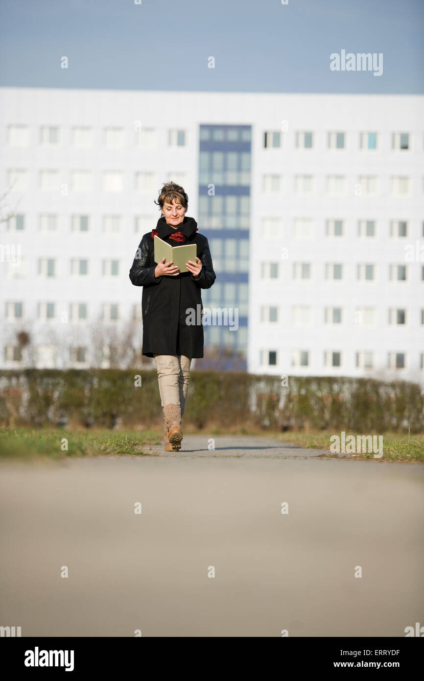 Older woman in black leather hi-res stock photography and images - Alamy
