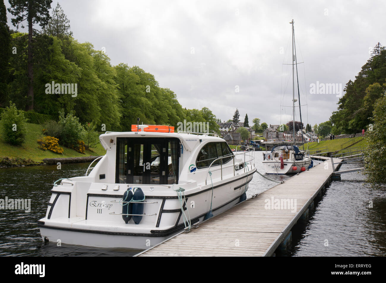 boats moored at Fort Augustus, at the south west end of Loch Ness