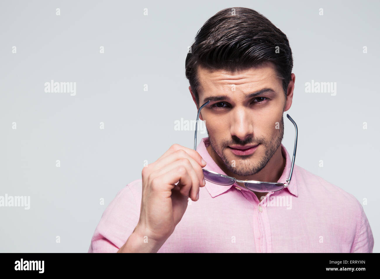 Unshaved young man glasses hi-res stock photography and images - Alamy