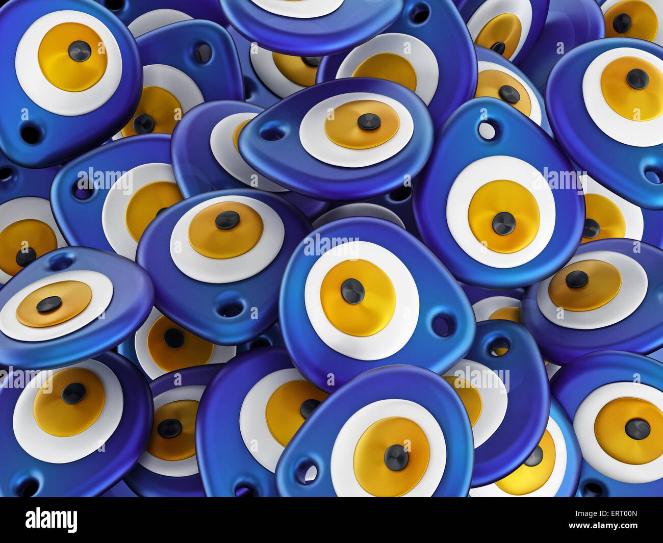 Evil Eye or Nazar amulet stacking Stock Photo - Alamy