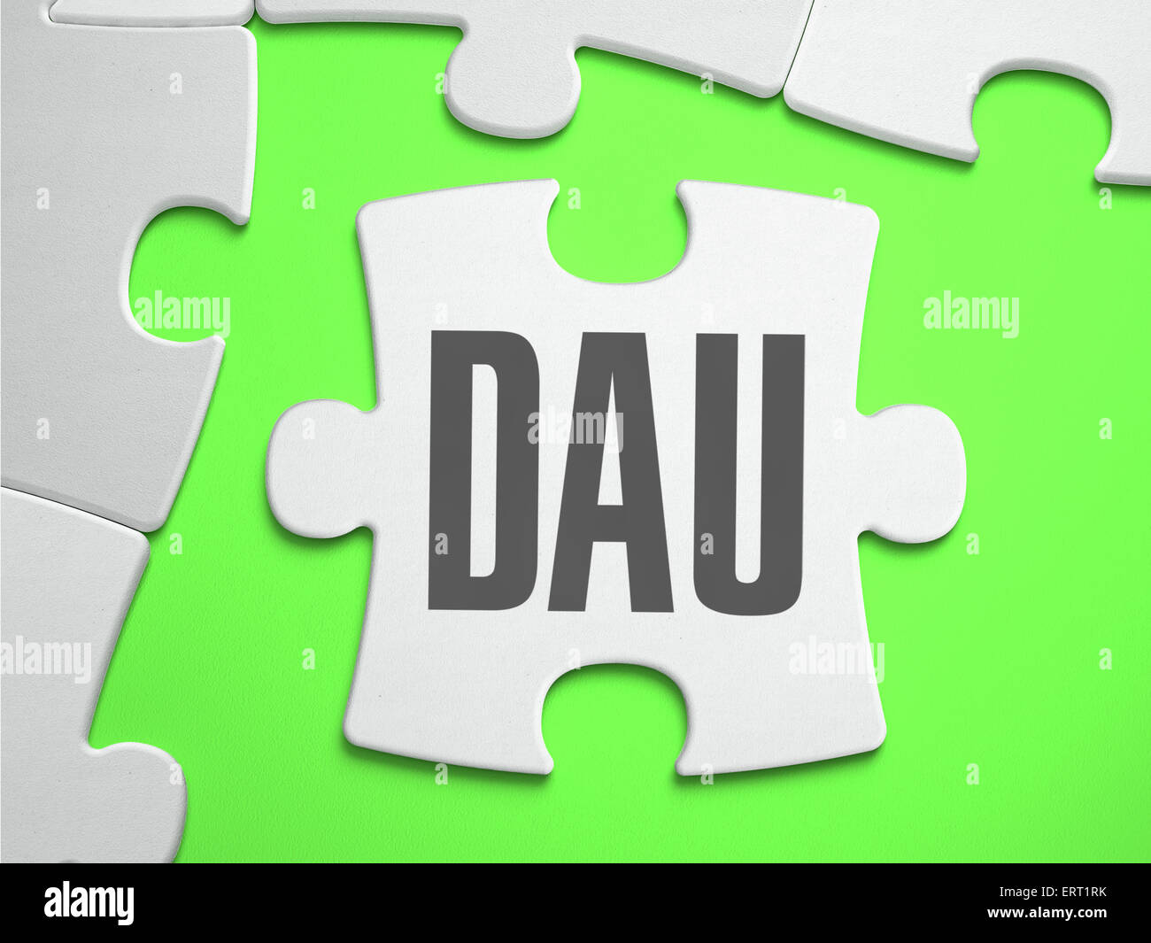 DAU - Jigsaw Puzzle with Missing Pieces. Stock Photo