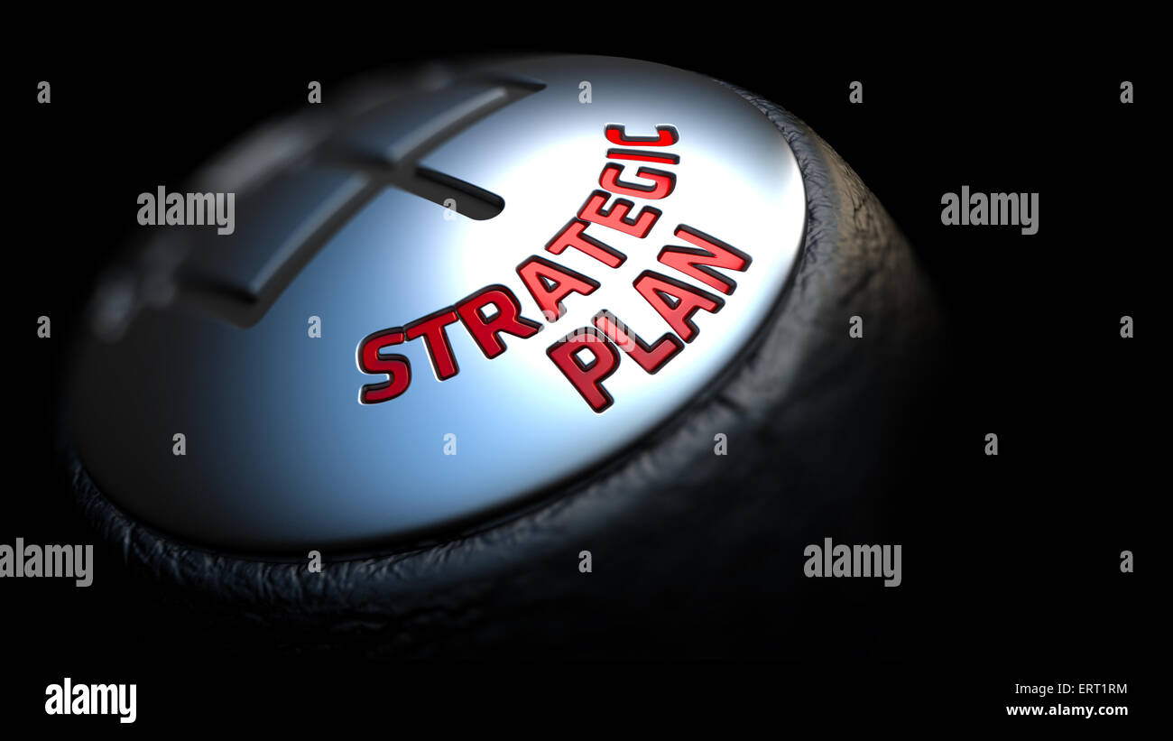 Strategic Plan on Gear Shift. Stock Photo