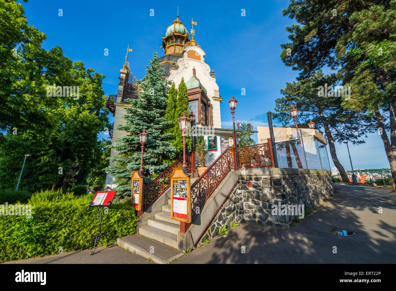 Hanavský Pavilon in Letna park, Prague, Czech Republic Stock Photo