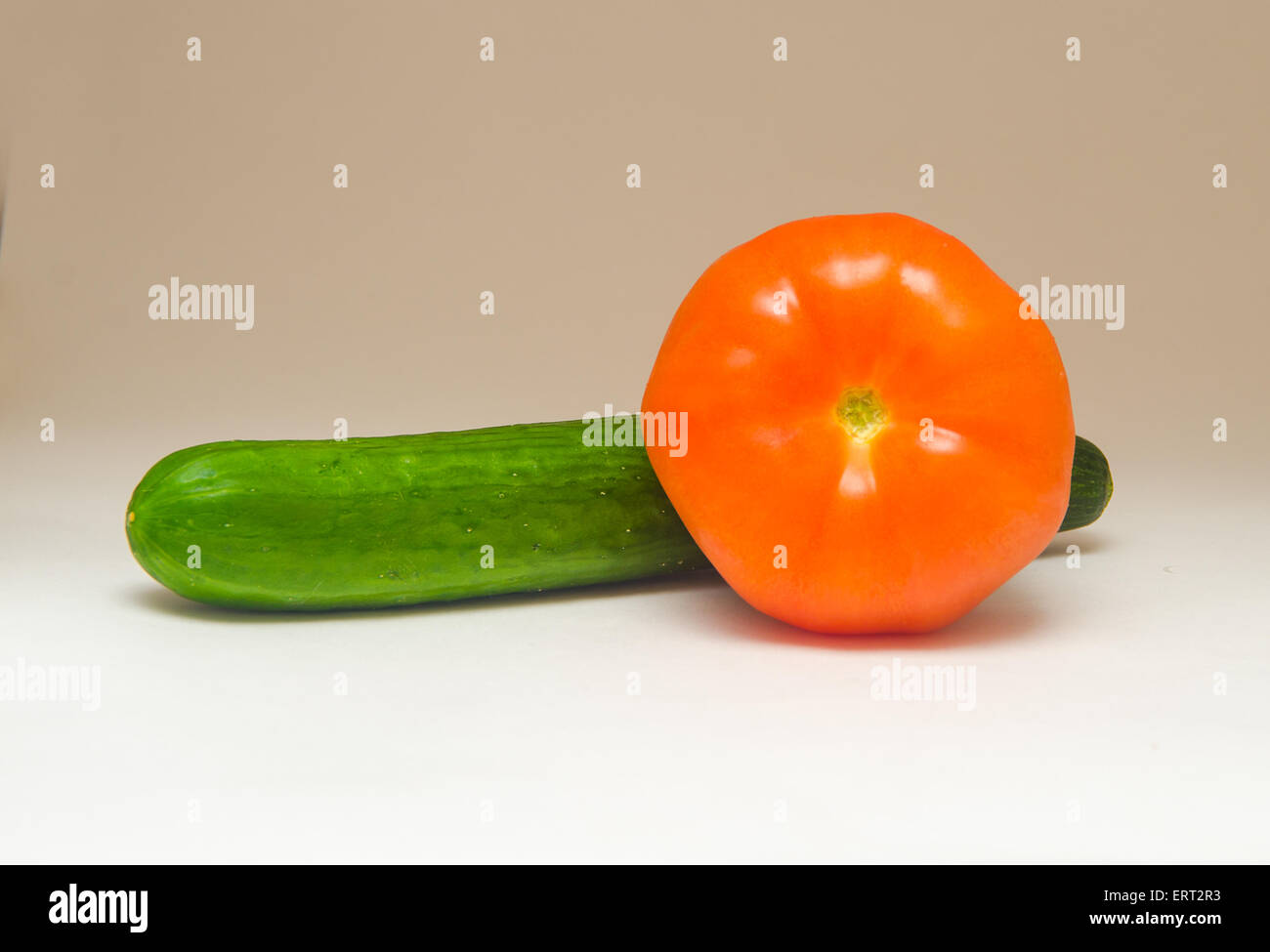Cucumber And Tomato Stock Photo - Alamy