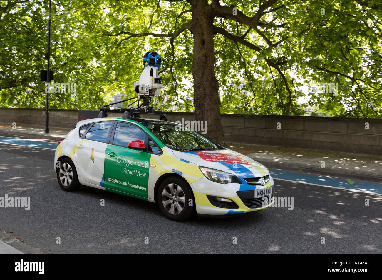 Google Street View Car with a mapping camera on its roof, Millbank, London, England, United Kingdom Stock Photo