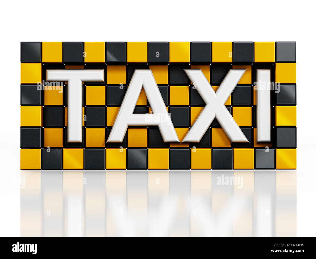 Taxi symbol isolated on white background Stock Photo