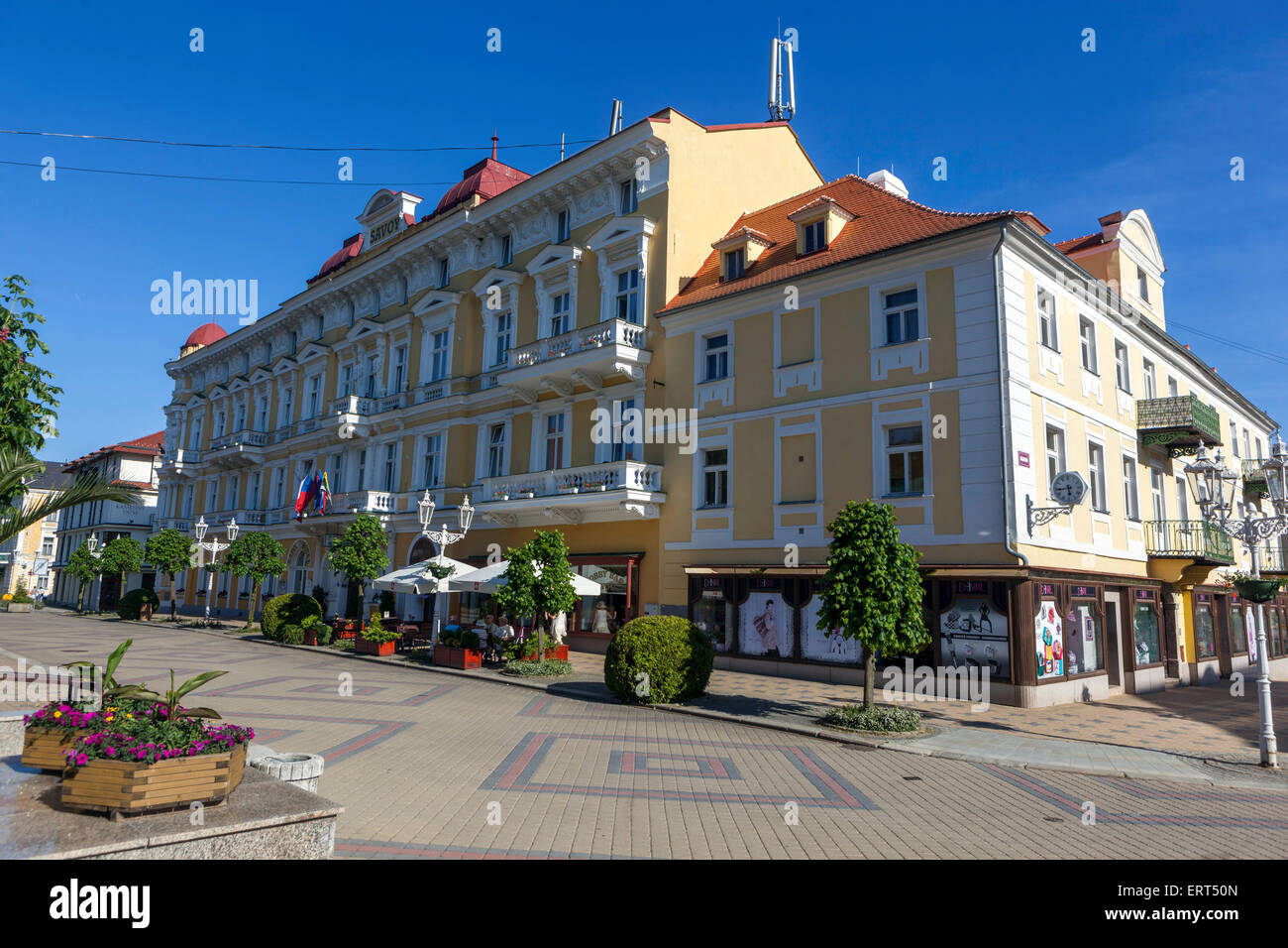 Frantiskovy Lazne, Spa Town, is a town with natural mineral springs in the western Bohemia, Czech Republic Stock Photo