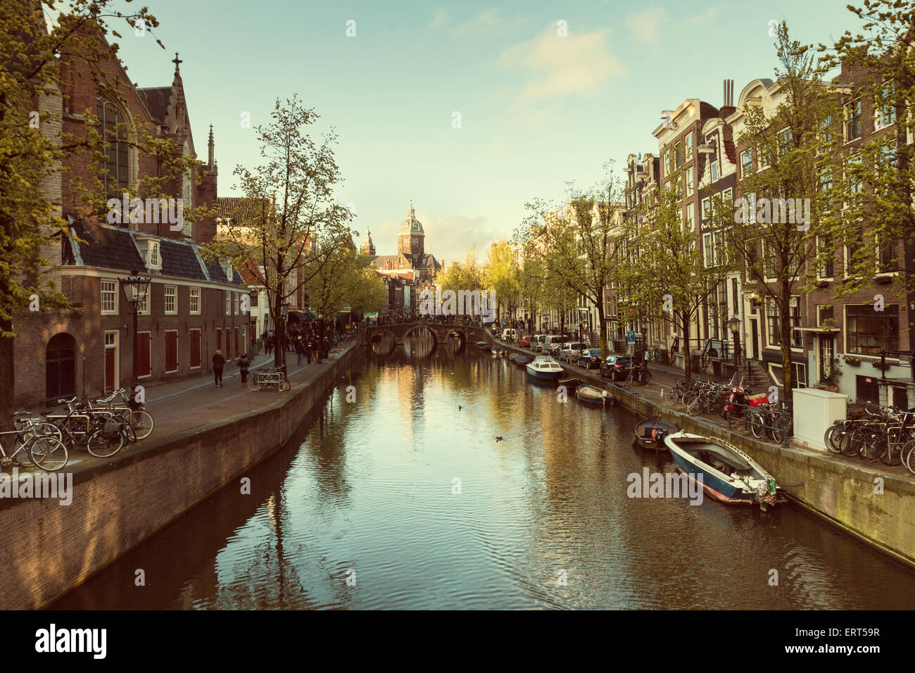 Downtown of Rotterdam with water canal, Netherlands Stock Photo Alamy