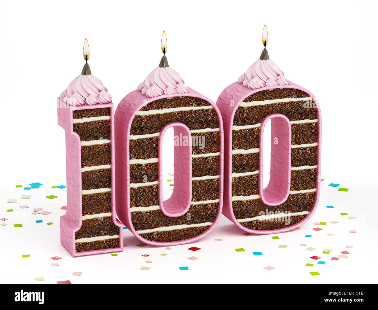 Candles number cake Cut Out Stock Images Pictures Alamy