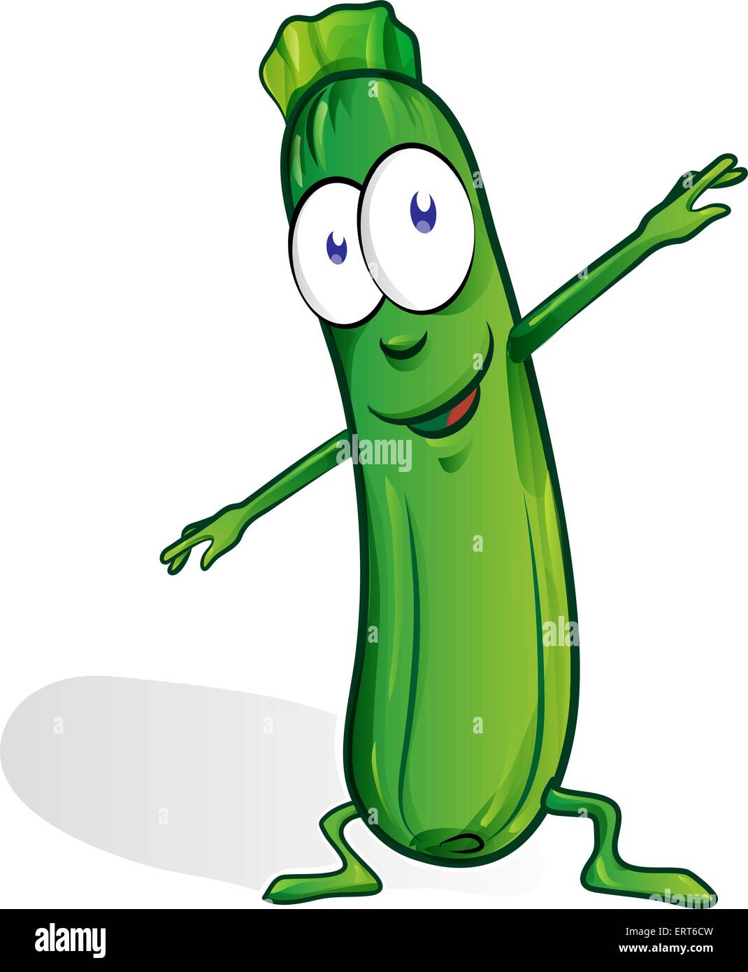 fun zucchini cartoon isolated on white background Stock Vector Image & Art  - Alamy
