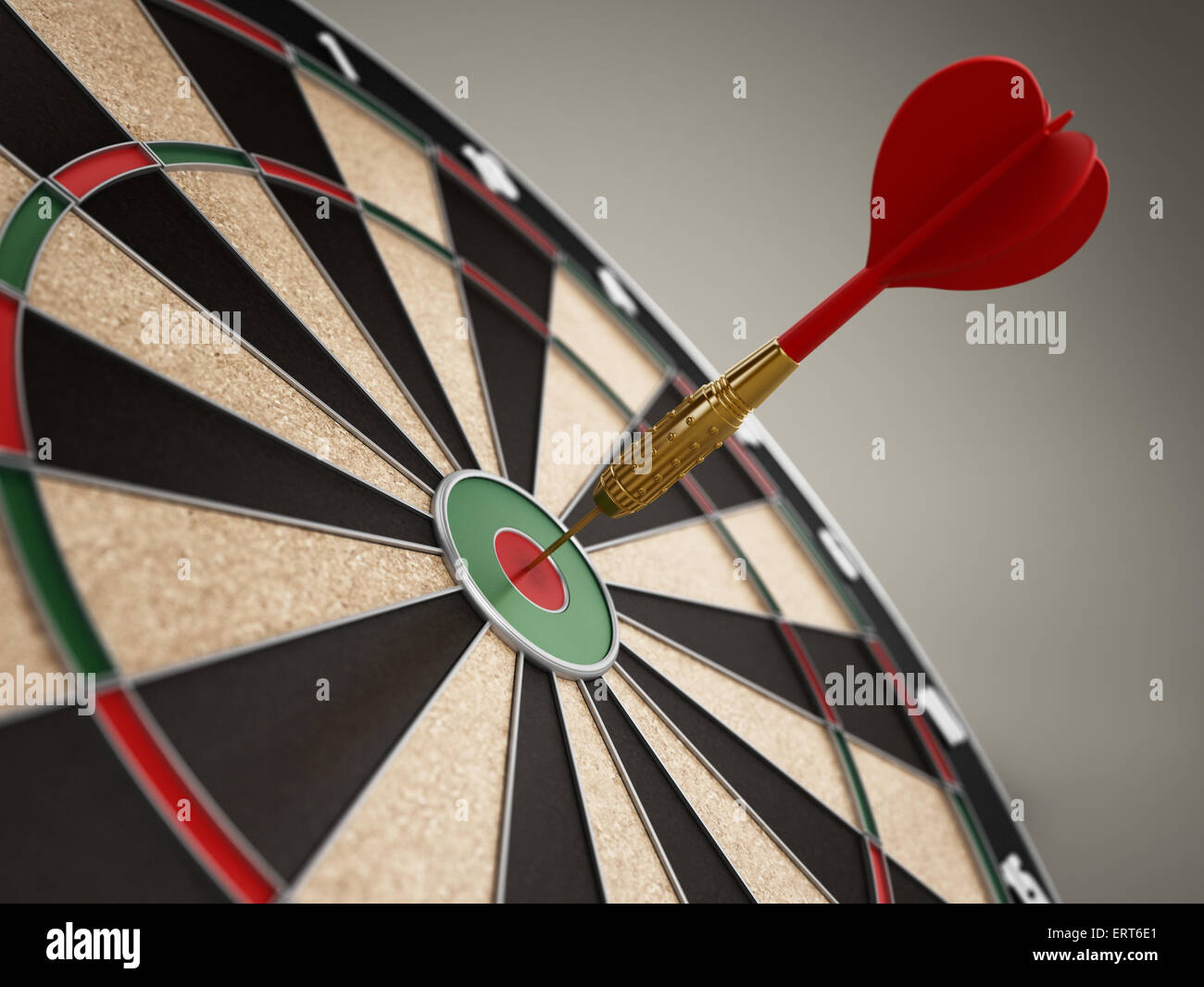 Dartboard bull's eye Stock Photo