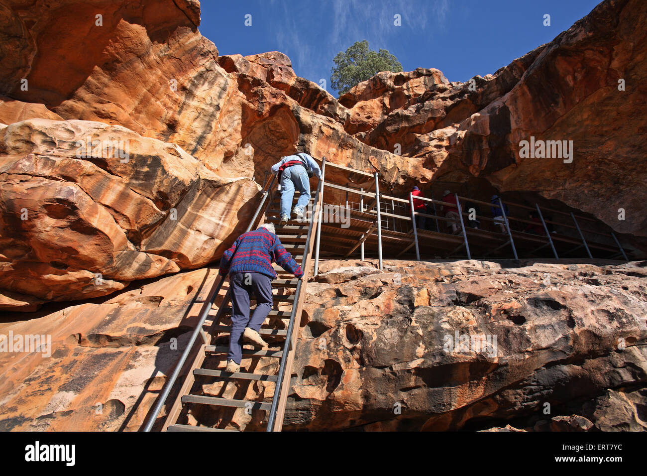 Yourambulla caves rock art site. Flinders Ranges, South Australia Stock