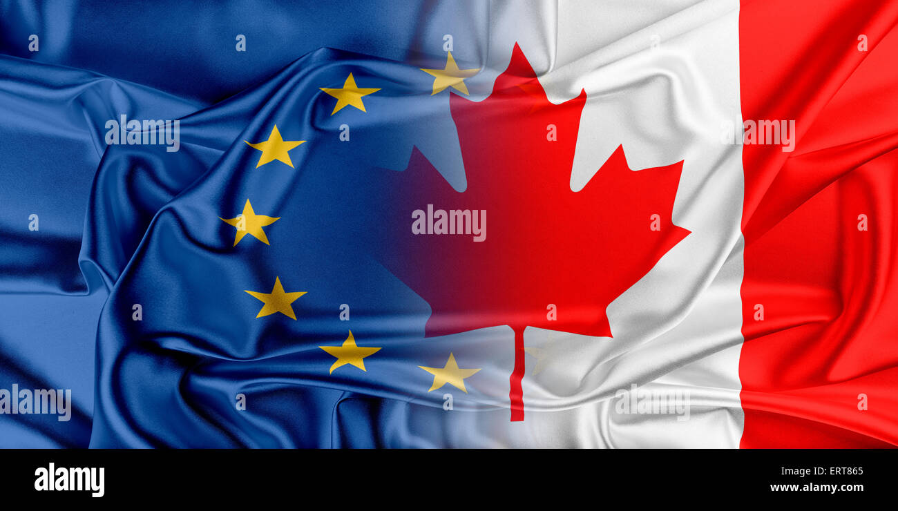 European Union and Canada. Stock Photo