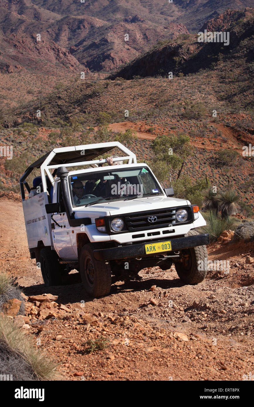 Arkaroola Ridgetop Tour vehicle. Flinders Ranges, South Australia. Stock Photo