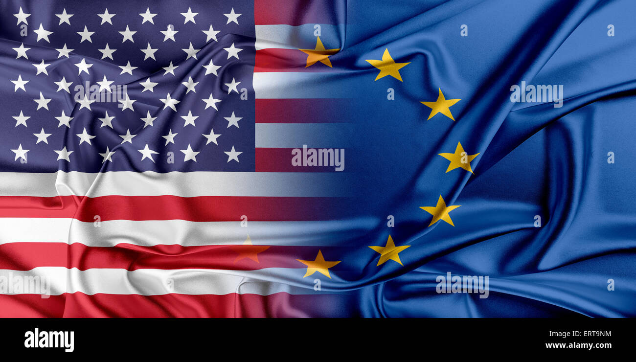 European Union and United States. Stock Photo