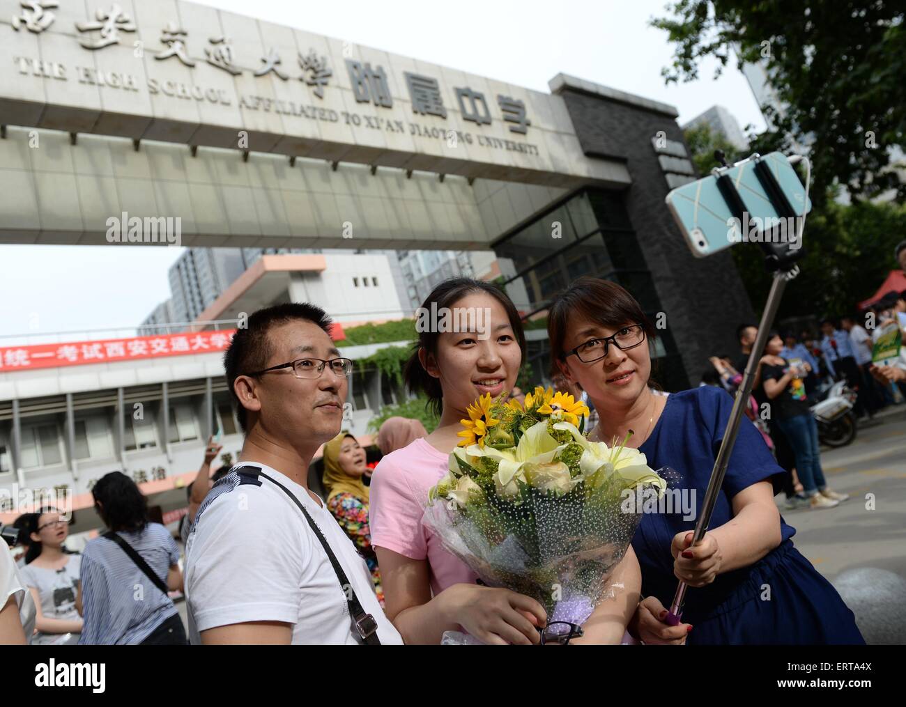 Xi'an, China's Shaanxi Province. 8th June, 2015. A student poses for ...