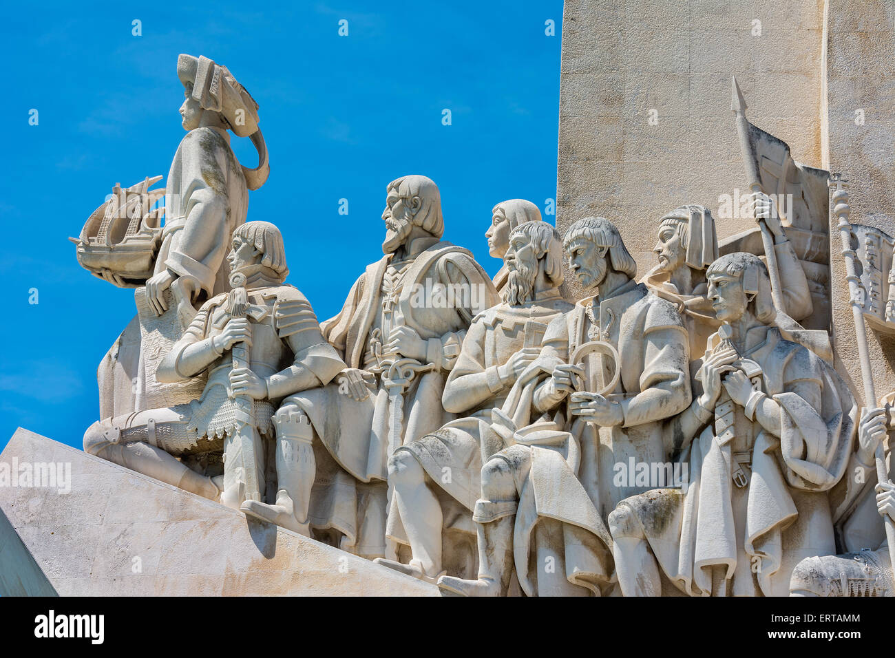 Monument to the Discoveries at Belem Lisbon Portugal Stock Photo