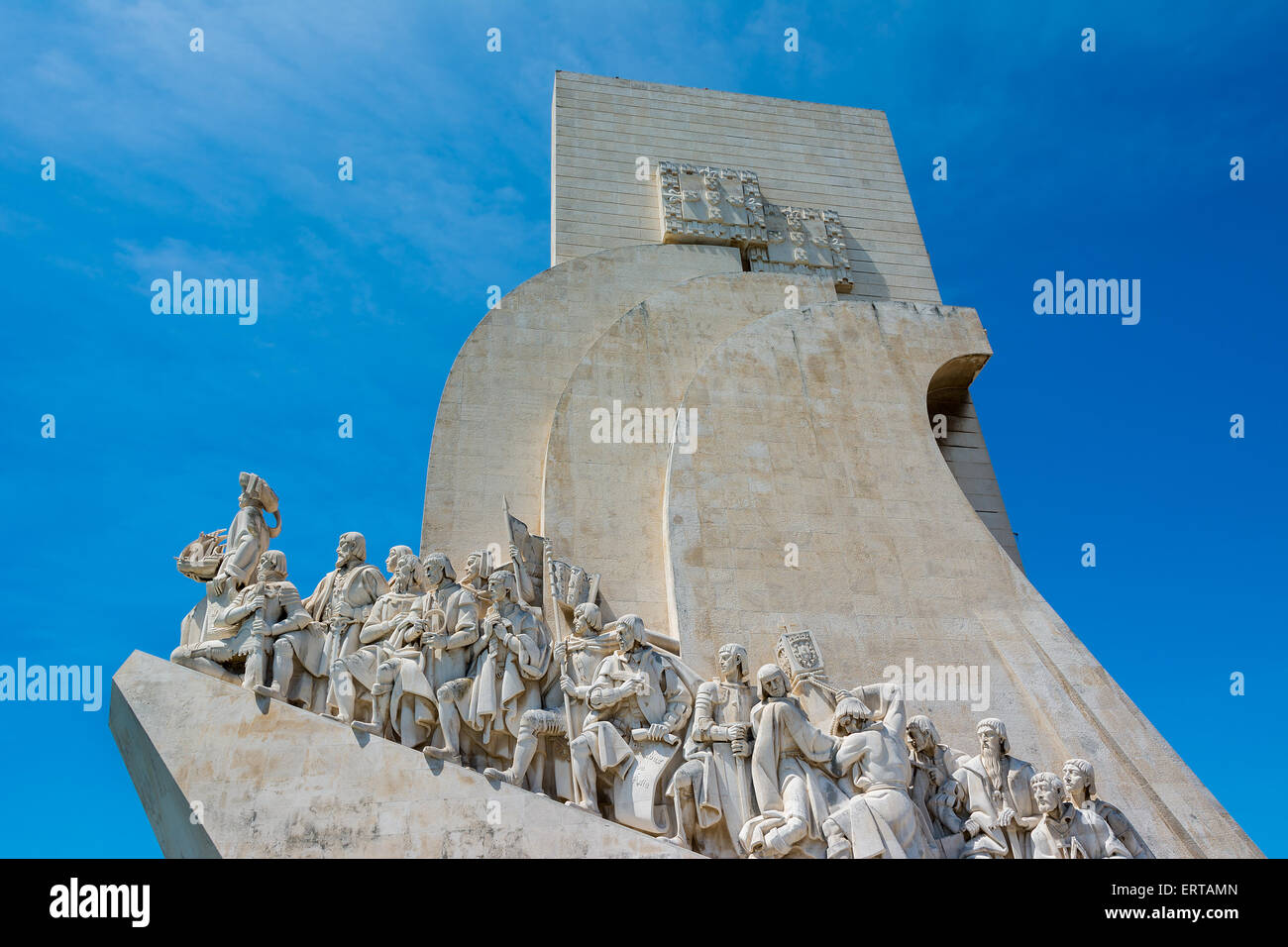 Monument to the Discoveries at Belem Lisbon Portugal Stock Photo