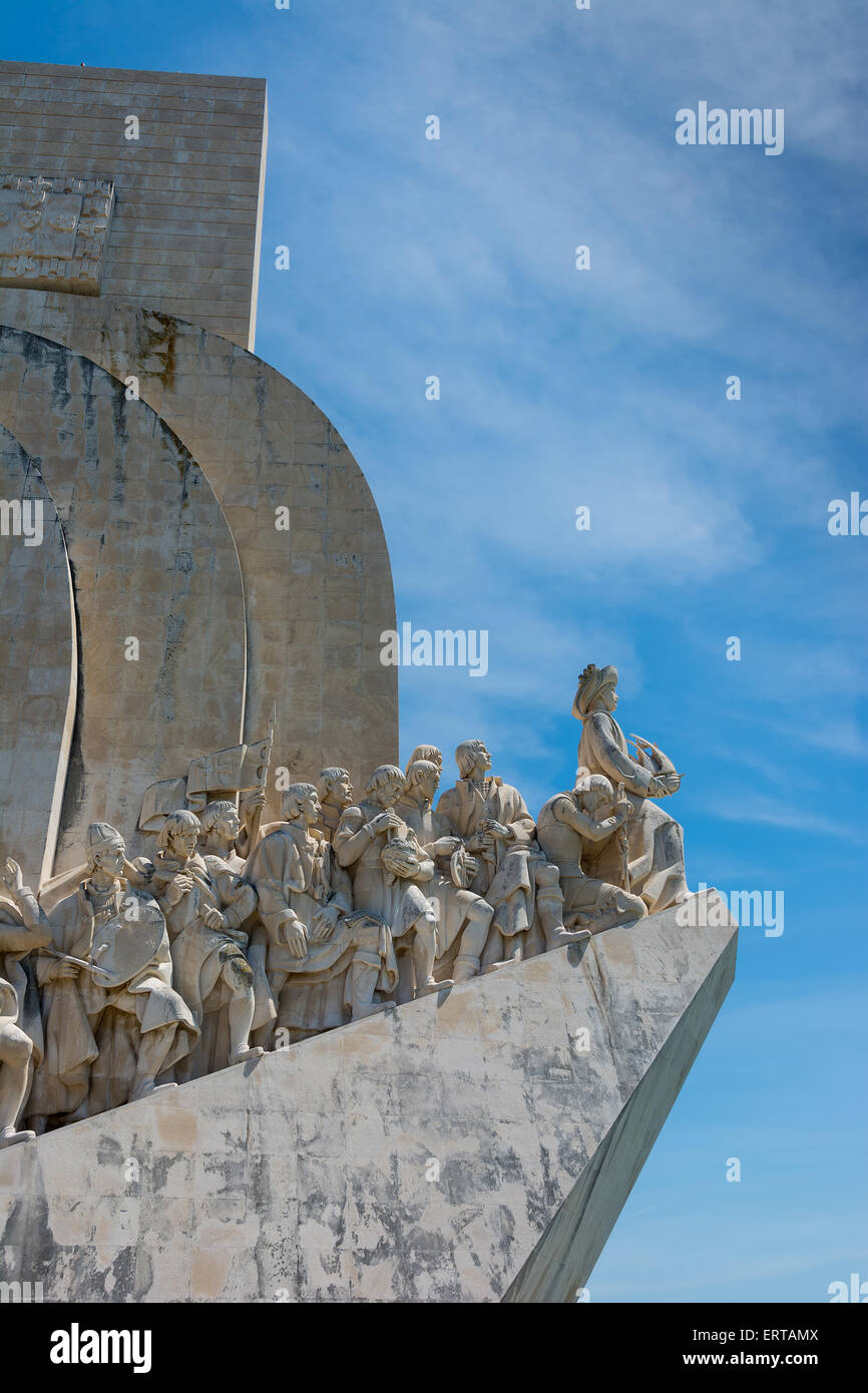 Monument to the Discoveries at Belem Lisbon Portugal Stock Photo