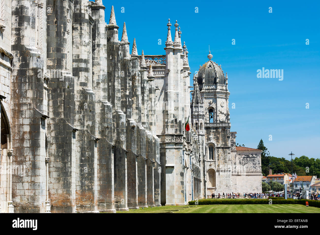 View of the Jeronimos Monastery Lisbon Portugal Stock Photo