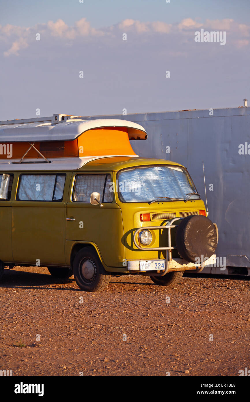 Volkswagen camper van in the Australian Outback. Flinders Ranges, South