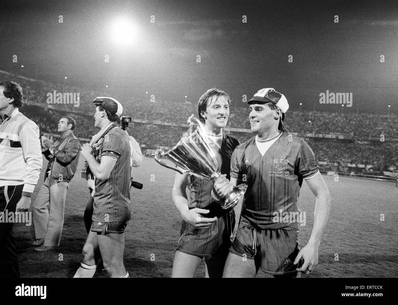 European Cup Winners Cup Final. Rotterdam, Holland. Everton 3 v Rapid