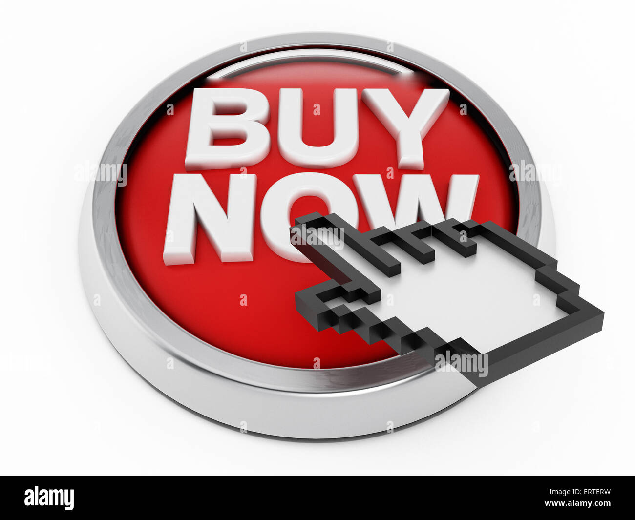 Buy now button isolated on white background Stock Photo