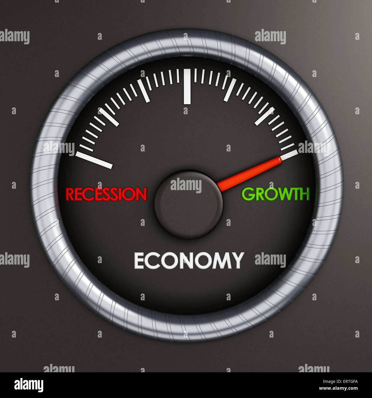 Speed meter indicates economic growth Stock Photo Alamy