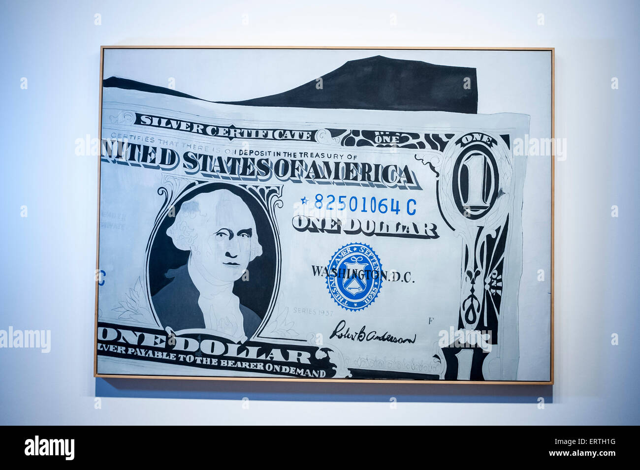 Andy warhol dollar bill painting hi-res stock photography and images