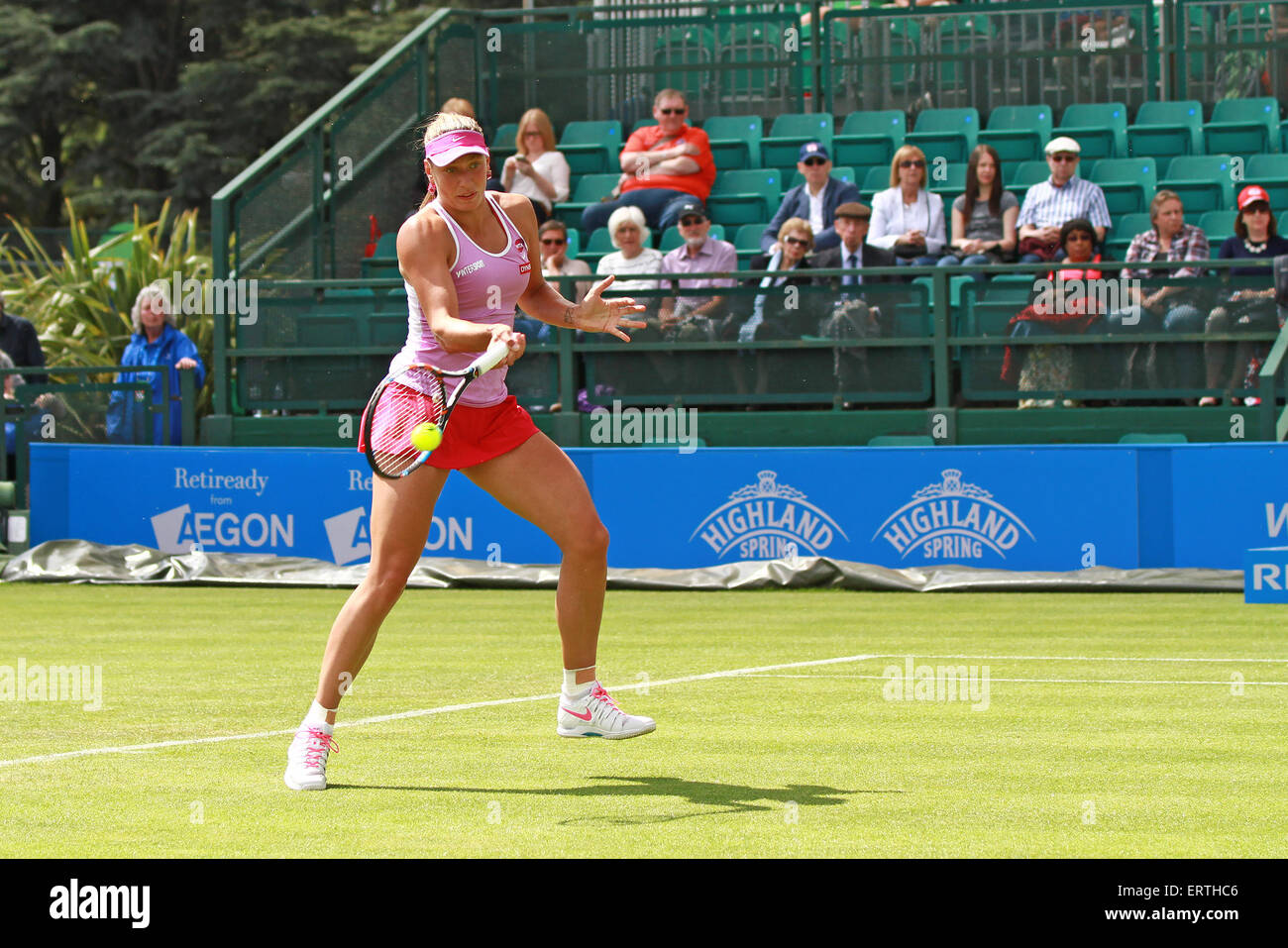 Nottingham, UK. 08th June, 2015. Yanina Wickmayer in the match against Karin Knapp in the 2015 Aegon Nottingham Open Credit:  Action Plus Sports/Alamy Live News Stock Photo