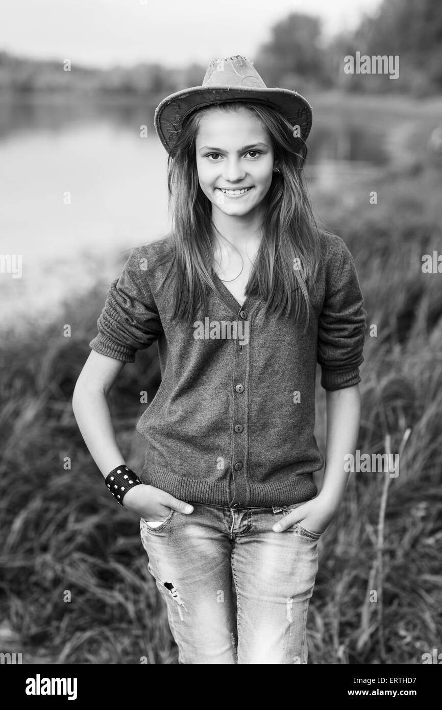 Girl with view Black and White Stock Photos & Images - Alamy