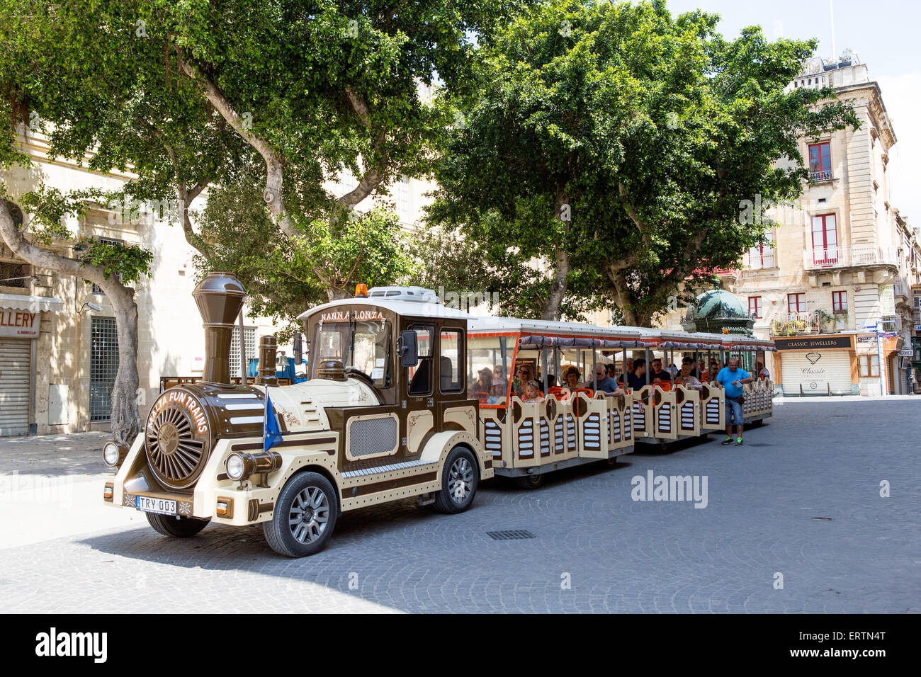 Tourist Train Valletta Malta Stock Photo Alamy