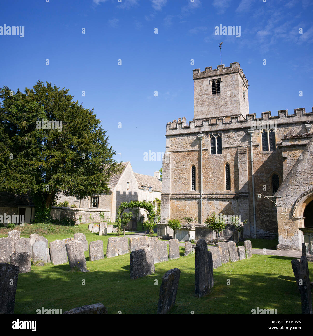 St. Mary's Church, Bibury, Cotswolds, Gloucestershire, England Stock ...