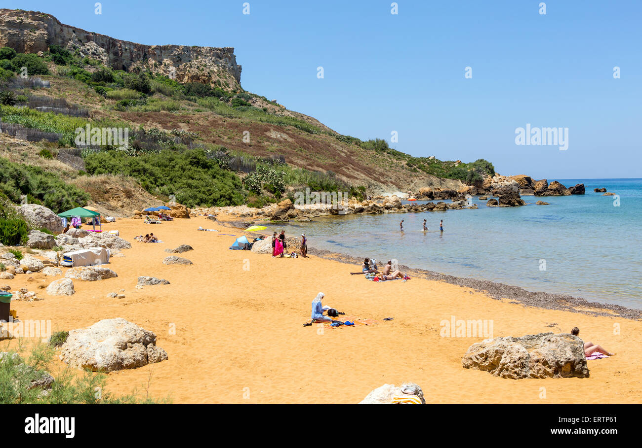 San Blas Bay Gozo Malta Stock Photo