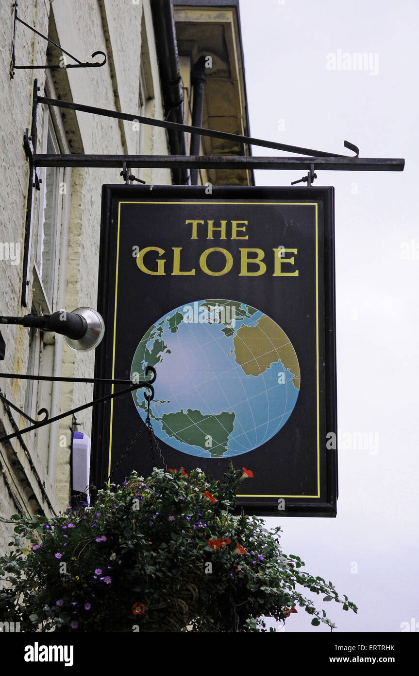 Sign for The Globe Public House, Hexham Northumberland England UK Stock ...