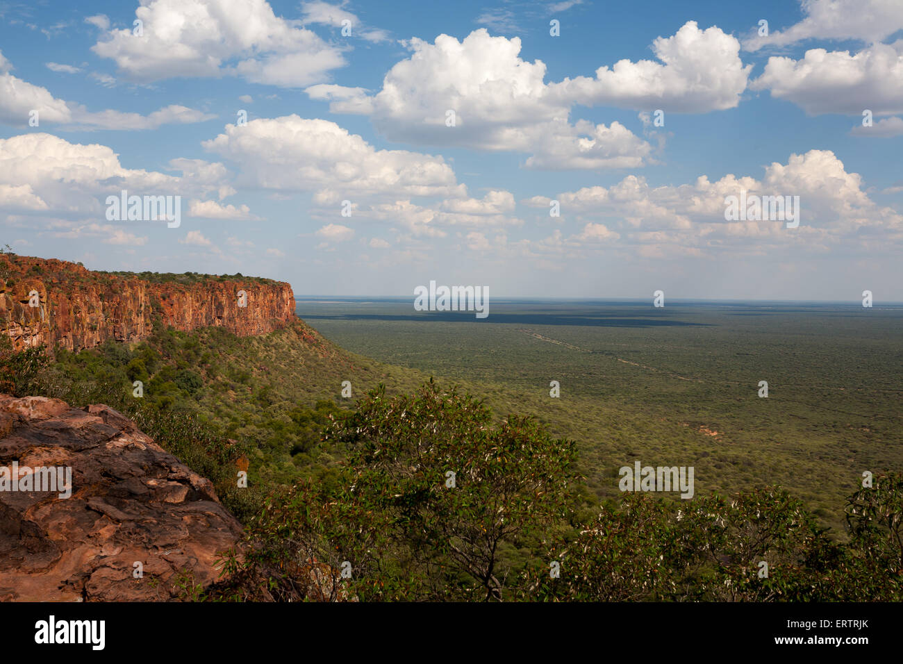 Panorama from Waterberg National Park, Namibia Stock Photo