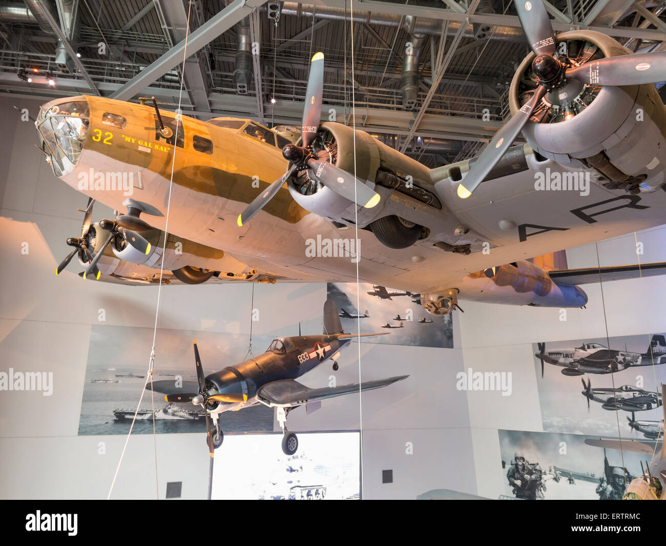 Fighter aircraft in the National WWII Museum, New Orleans, Louisiana, USA Stock Photo