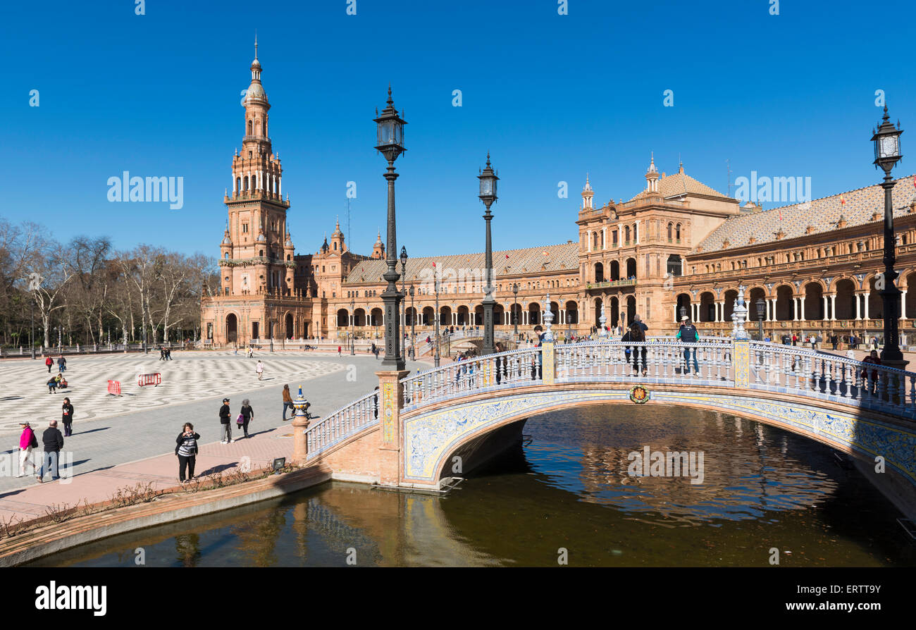 Plaza de Espana, Seville, Spain, Europe Stock Photo