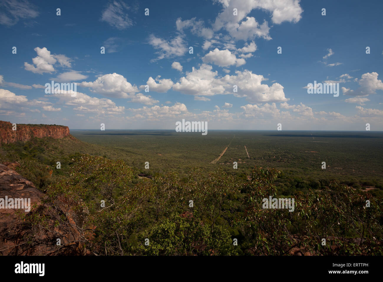 Panorama from Waterberg National Park, Namibia Stock Photo