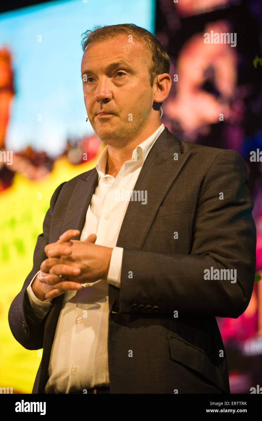 Professor Jerry Brotton author and academic speaking on stage at Hay