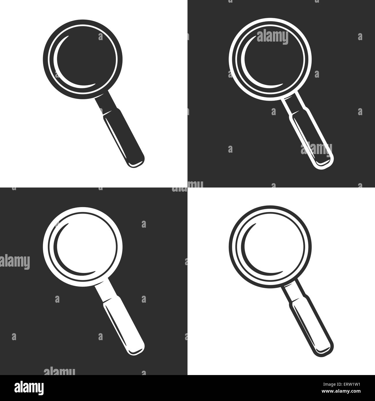 Magnifying icon Black and White Stock Photos & Images - Alamy
