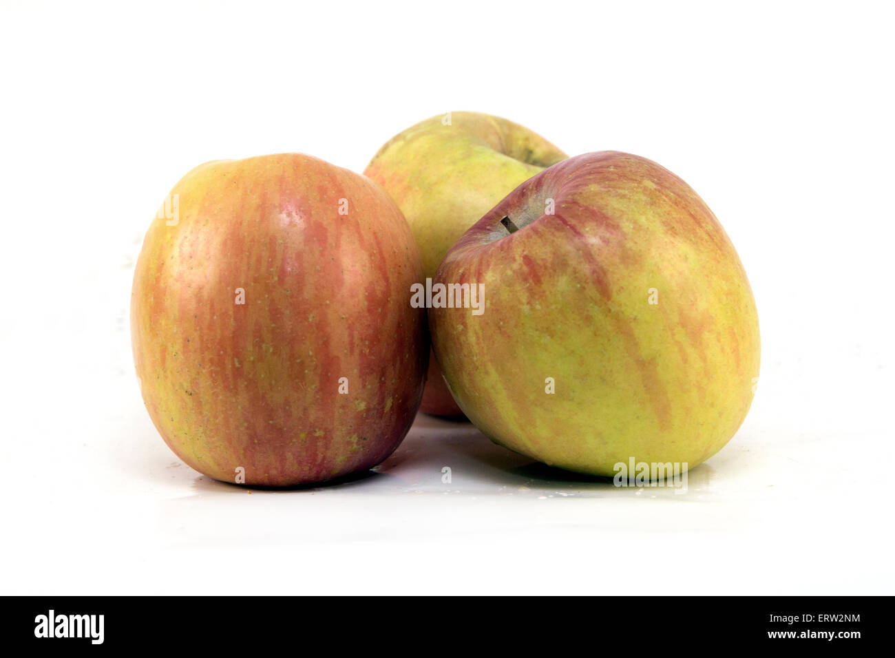 Trio of Fuji Apples Stock Photo