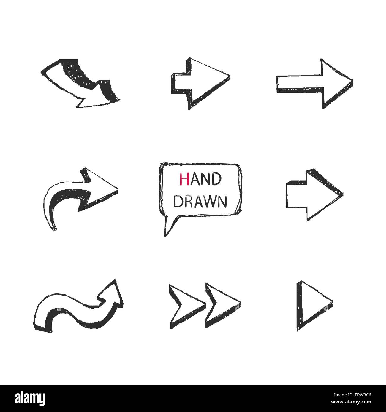 Hand Drawn arrows set.Part II Stock Vector Image & Art - Alamy