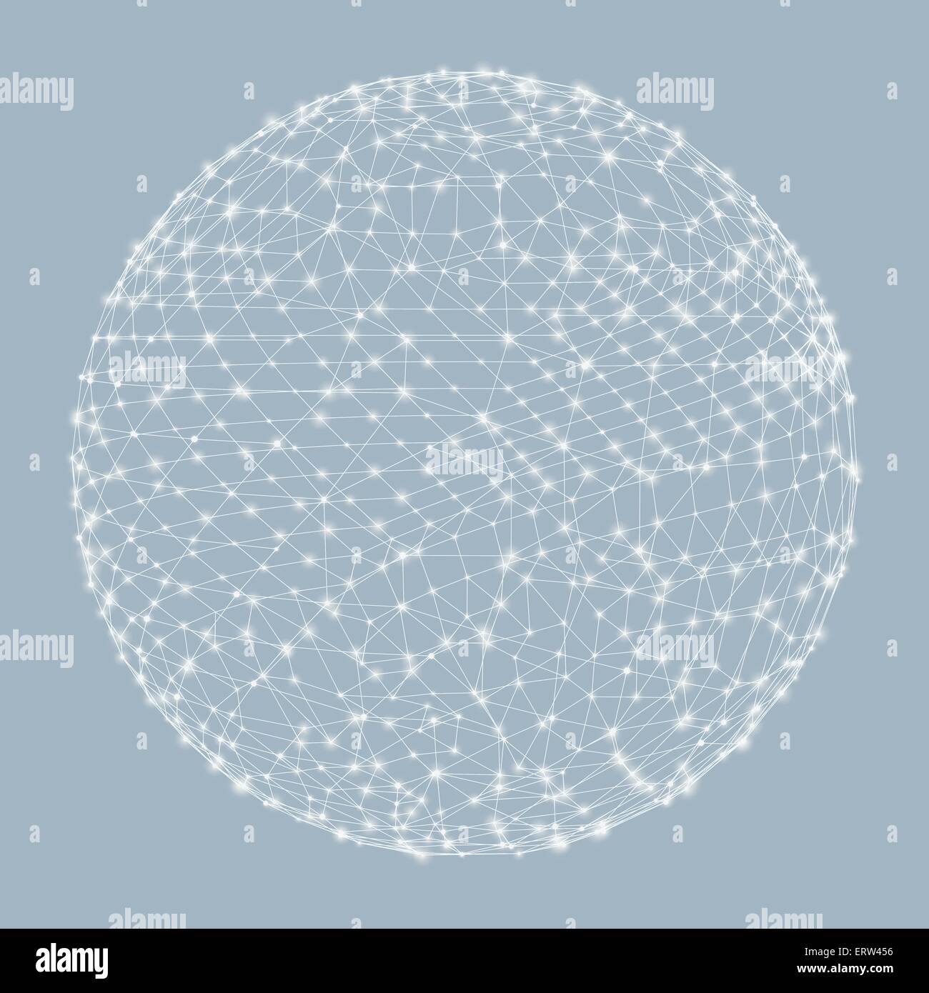 3d sphere. Global digital connections. Technology concept Stock Vector ...