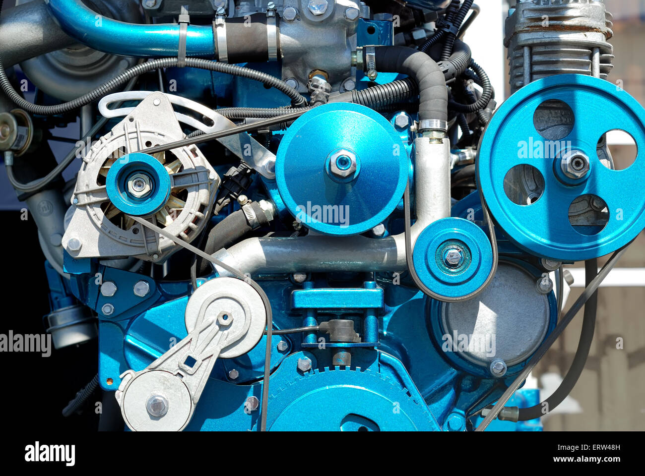 Engine Open Window The big new engine on a show window Stock Photo - Alamy