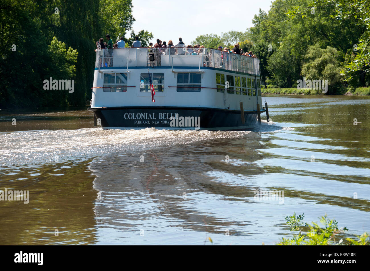 Colonial Belle Cruises Erie Canal Fairport NY USA Stock Photo Alamy