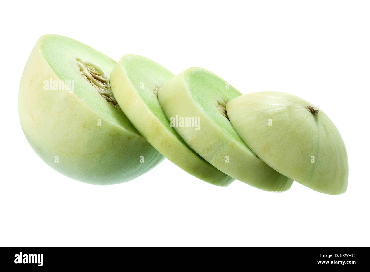 Sliced Honeydew Melon Stock Photo