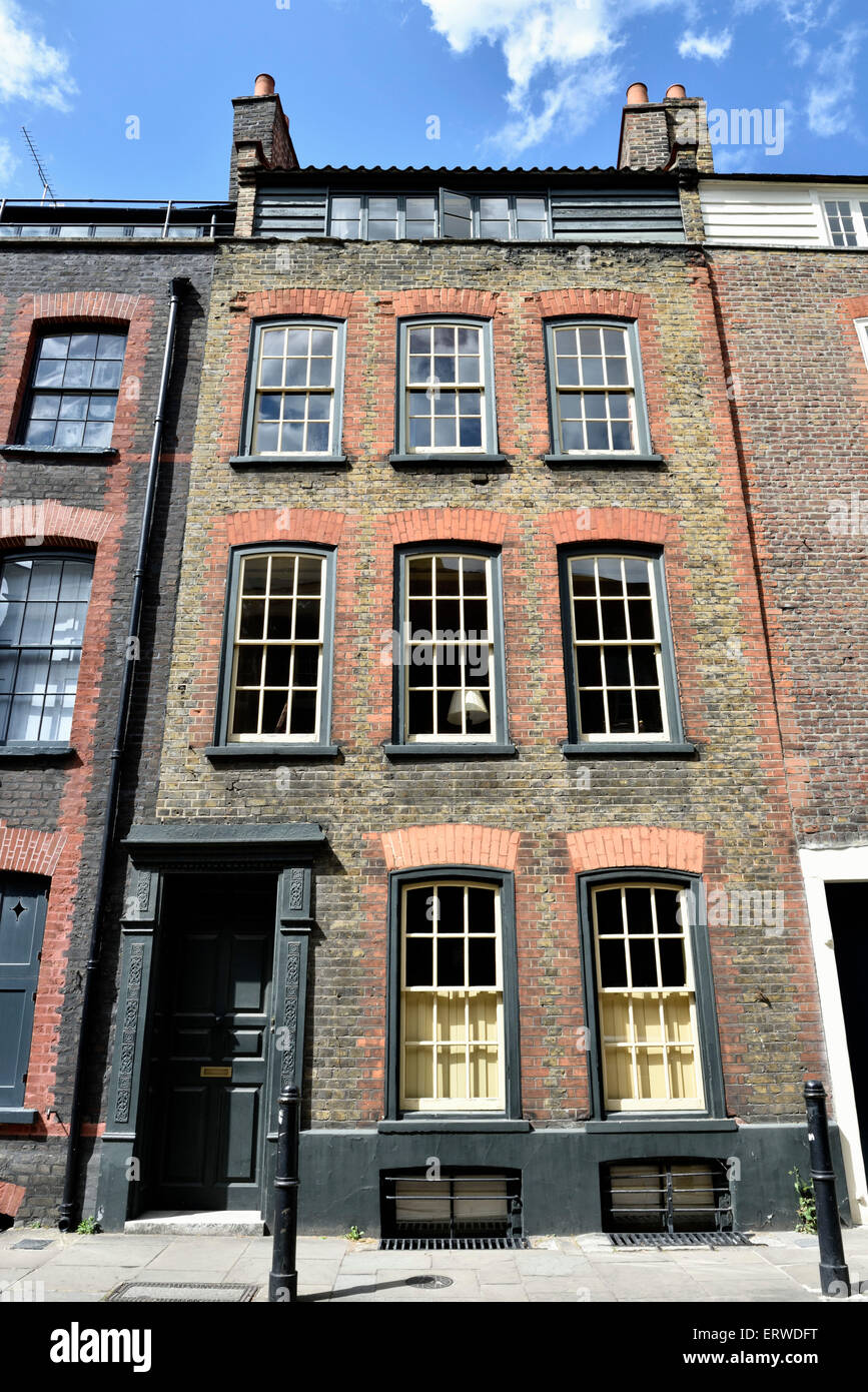 Early house in Fournier Street, Spitalfields, London Borough of Tower Hamlets, England