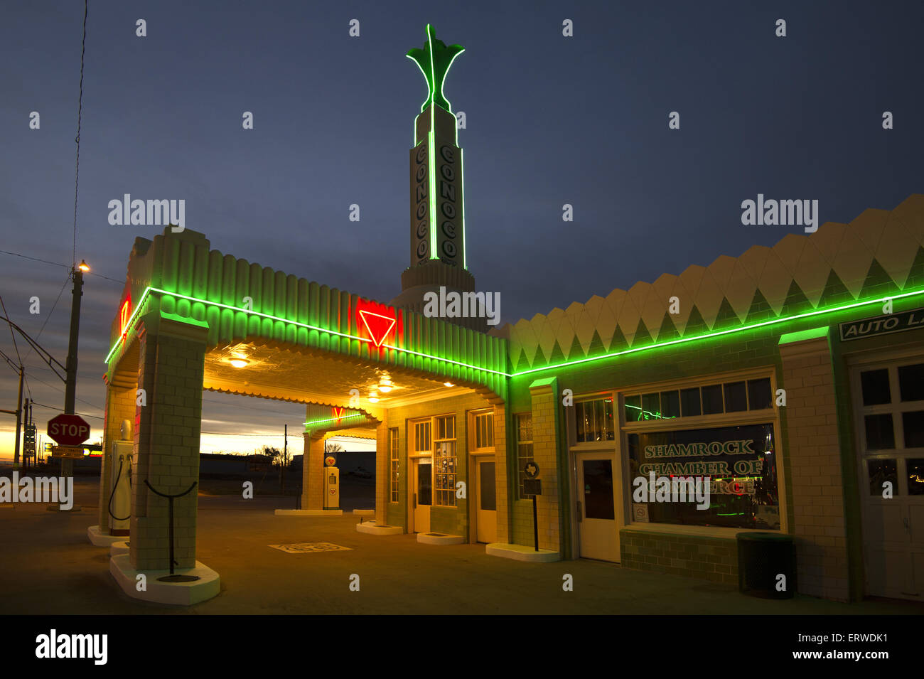 The famed Conoco Tower gas station and UDropInn on historic Route 66